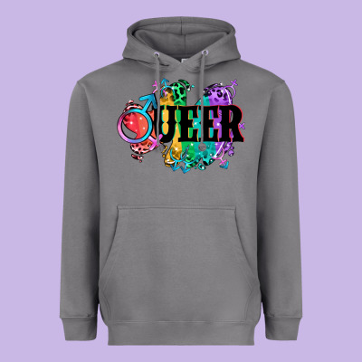 Queer Heavyweight Hoodie Designed By Cowgirlartshop