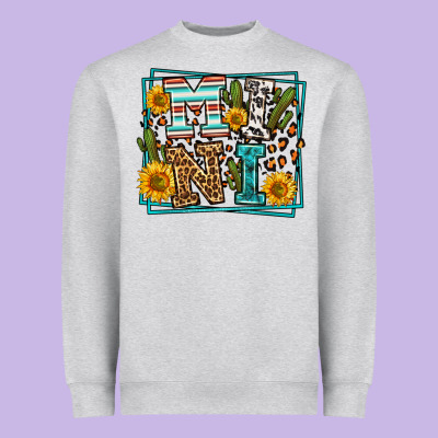 Western Leopard Mini Heavyweight Sweatshirt Designed By Lillyallendesigns