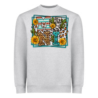Heather Grey western leopard mini Heavyweight Sweatshirt - LillyAllenDesigns