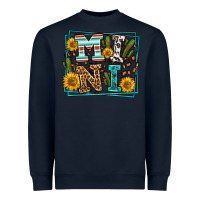 Navy western leopard mini Heavyweight Sweatshirt - LillyAllenDesigns