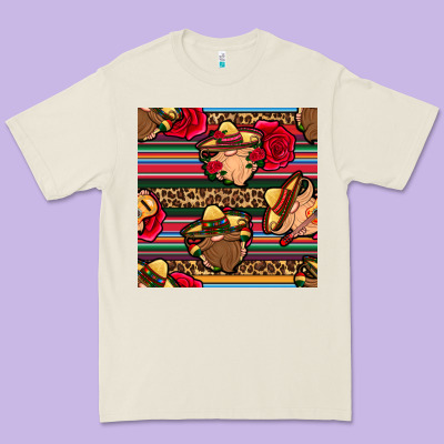Mexican Gnomes Seamless Pattern Premium Tee Designed By Bundleandbundleshop