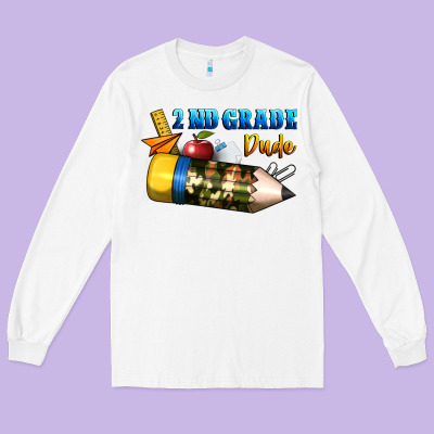 2 Nd Grade Dude Long Sleeve Tee Designed By Bundleandbundleshop