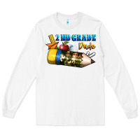 White 2 nd grade dude Long Sleeve Tee - BundleAndBundleShop
