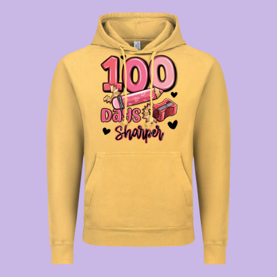 100 Days Sharper School Vintage Hoodie Designed By Maliassmallbusiness