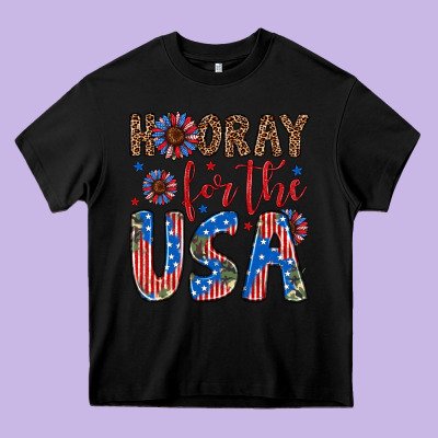 Hooray For The Usa Heavy Core Tee Designed By Artiststas