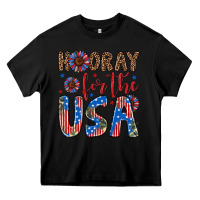 Black hooray for the usa Heavy Core Tee - Artiststas