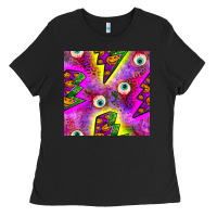 Black halloween thunders seamless pattern Ladies Tee - BundleAndBundleShop
