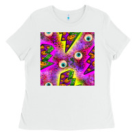 White halloween thunders seamless pattern Ladies Tee - BundleAndBundleShop
