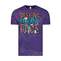 Cloud Purple resting nurse face Vintage Tee - NancyCooperArtShop