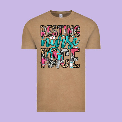 Resting Nurse Face Vintage Tee Designed By Nancycooperartshop