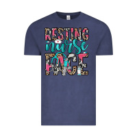 Vintage Denim resting nurse face Vintage Tee - NancyCooperArtShop