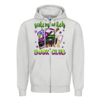 Dove Grey Salem witch book club Zipper Hoodie - NancyCooperArtShop