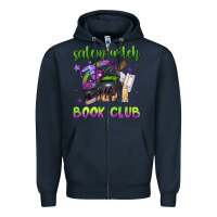 Navy Salem witch book club Zipper Hoodie - NancyCooperArtShop