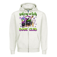Oatmeal Heather Salem witch book club Zipper Hoodie - NancyCooperArtShop