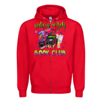 Red Salem witch book club Zipper Hoodie - NancyCooperArtShop
