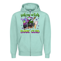 Seafoam Salem witch book club Zipper Hoodie - NancyCooperArtShop