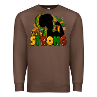 Chestnut She is strong Black History Premium Sweatshirt - HowdyJamesFarm
