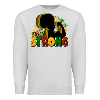 Dove Grey She is strong Black History Premium Sweatshirt - HowdyJamesFarm