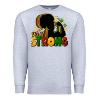Heather Grey She is strong Black History Premium Sweatshirt - HowdyJamesFarm