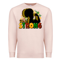 Pale Pink She is strong Black History Premium Sweatshirt - HowdyJamesFarm
