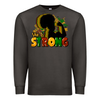 Smoke She is strong Black History Premium Sweatshirt - HowdyJamesFarm