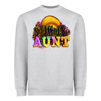 Heather Grey softball aunt Heavyweight Sweatshirt - LillyAllenDesigns