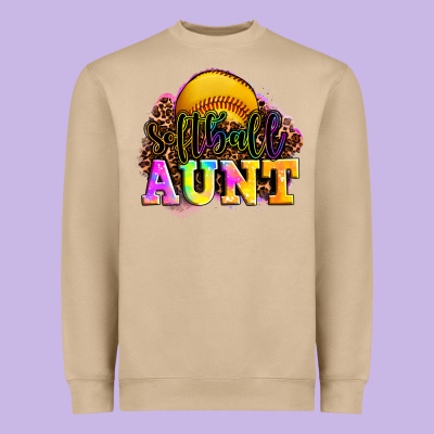 Softball Aunt Heavyweight Sweatshirt Designed By Lillyallendesigns