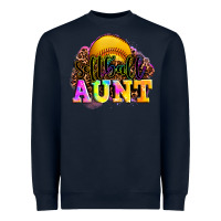 Navy softball aunt Heavyweight Sweatshirt - LillyAllenDesigns