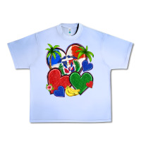 Grape Ice dominican repuclic hearts Urban Heavy Tee - NancyCooperArtShop
