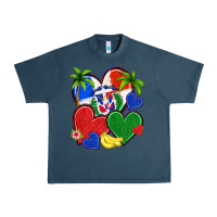 Midnight Navy dominican repuclic hearts Urban Heavy Tee - NancyCooperArtShop