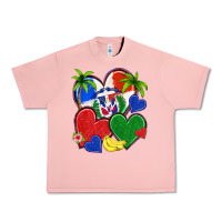 Salmon dominican repuclic hearts Urban Heavy Tee - NancyCooperArtShop