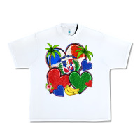 White dominican repuclic hearts Urban Heavy Tee - NancyCooperArtShop