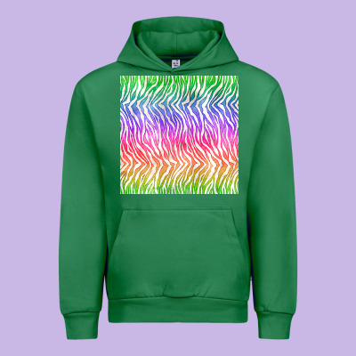 Watercolor Rainbow Tiger Seamless Pattern Urban Hoodie Designed By Bundleandbundleshop