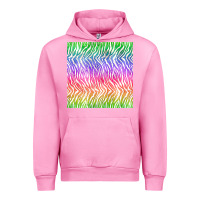 Fuchsia Pink watercolor rainbow tiger seamless pattern Urban Hoodie - BundleAndBundleShop