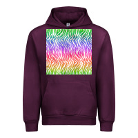 Mauve Wine watercolor rainbow tiger seamless pattern Urban Hoodie - BundleAndBundleShop
