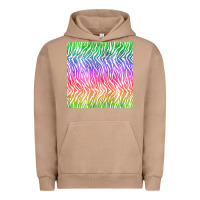 Pigment Burro watercolor rainbow tiger seamless pattern Urban Hoodie - BundleAndBundleShop