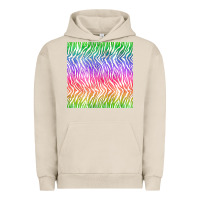 Pigment French Oak watercolor rainbow tiger seamless pattern Urban Hoodie - BundleAndBundleShop
