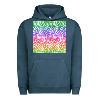 Pigment Midnight Navy watercolor rainbow tiger seamless pattern Urban Hoodie - BundleAndBundleShop