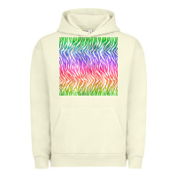 Pigment Pistachio watercolor rainbow tiger seamless pattern Urban Hoodie - BundleAndBundleShop
