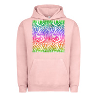 Pigment Salmon watercolor rainbow tiger seamless pattern Urban Hoodie - BundleAndBundleShop