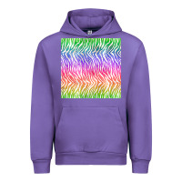 Tulip watercolor rainbow tiger seamless pattern Urban Hoodie - BundleAndBundleShop