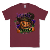 Burgundy lets get spooky Classic Tee - SublimationCraftShop