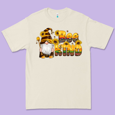 Western Bee Kind Gnomes Bee Honey Sunflowers Leopard Serape Premium Tee Designed By Artiststas