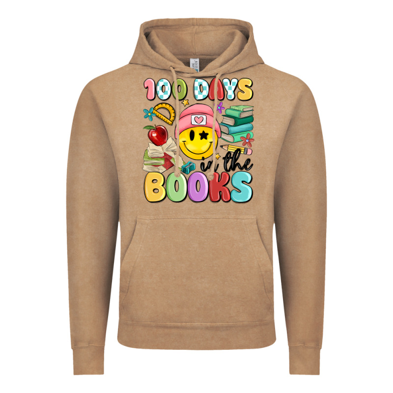 100 Days In The Books Vintage Hoodie by MaliasSmallBusiness | Teevron