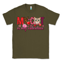 Army Green my cat is my valentine Classic Tee - NancyCooperArtShop