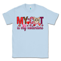 Dusty Blue my cat is my valentine Classic Tee - NancyCooperArtShop