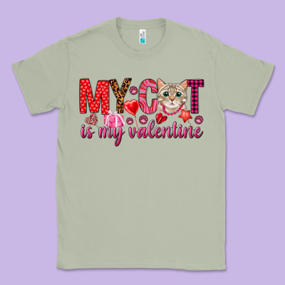 My Cat Is My Valentine Classic Tee Designed By Nancycooperartshop
