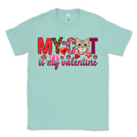Seafoam my cat is my valentine Classic Tee - NancyCooperArtShop