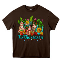 Chocolate Brown tis the season christmas tree  cake Heavy Core Tee - AdoDesignShop