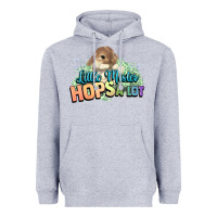 Heather Grey Little mister hops a lot Easter day Heavyweight Hoodie - HowdyJamesFarm